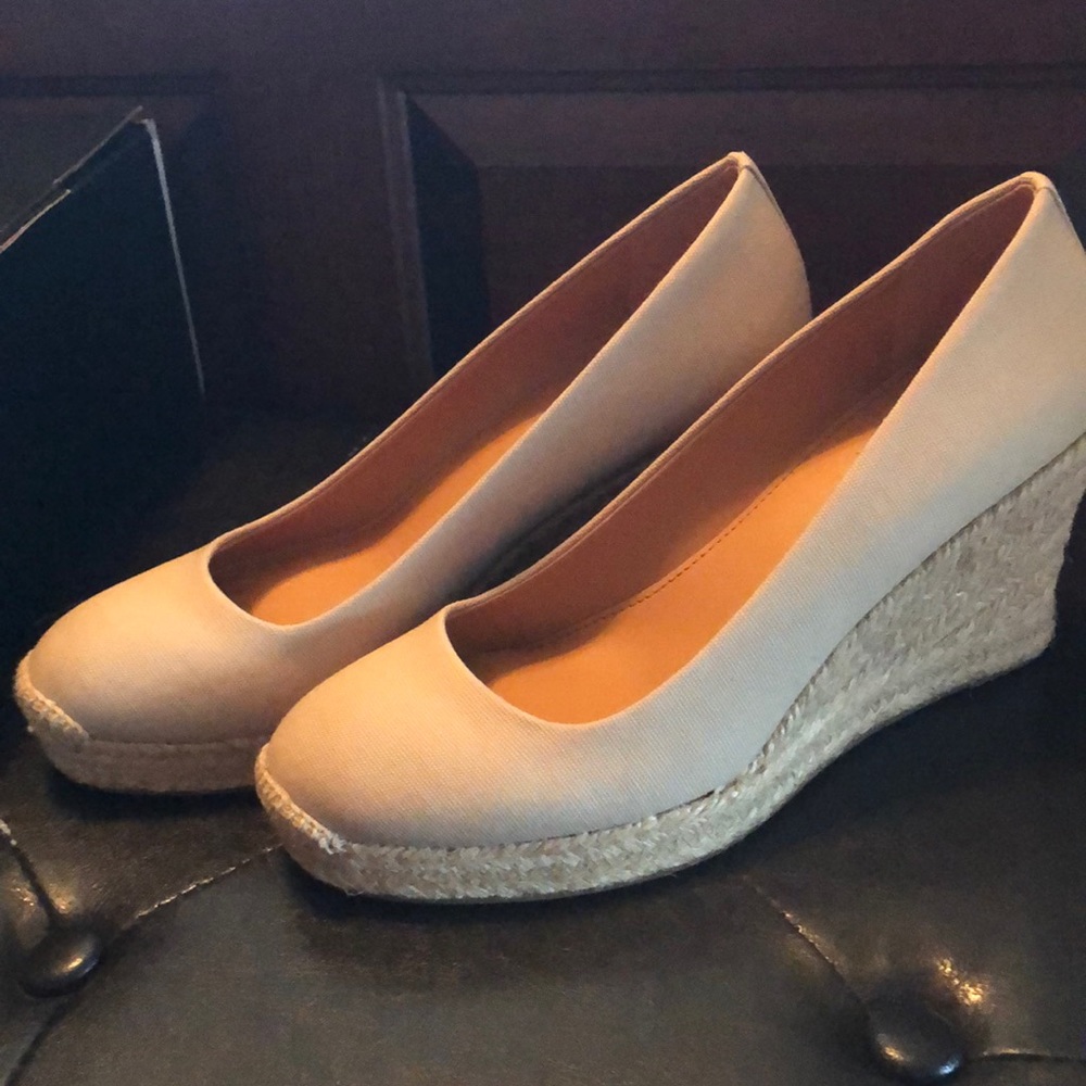 J Crew Canvas Espadrille Wedges - Sz 6